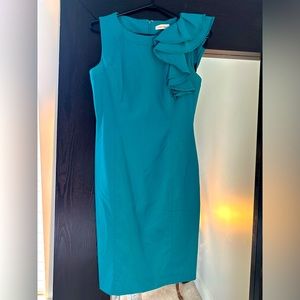 Teal Calvin Klein Brunch Dress
